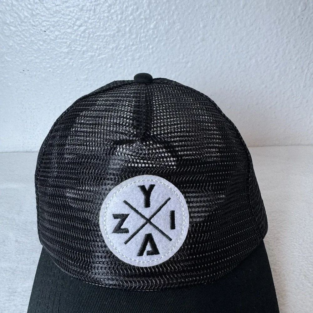 Zyia Active Hat Unisex One Size Black Mesh Back SnapBack Cap Adjustable Athletic